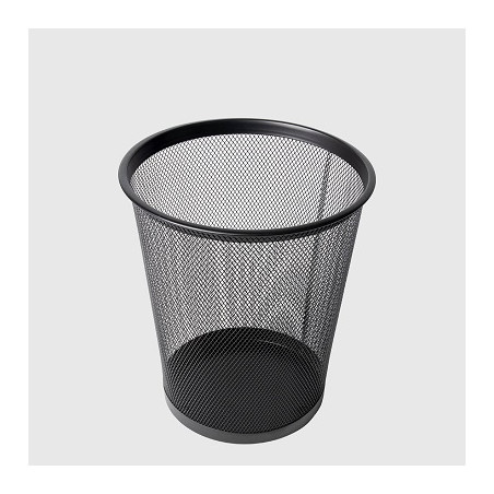 Cestino gettacarte rete metallico nero grande 35h d.29