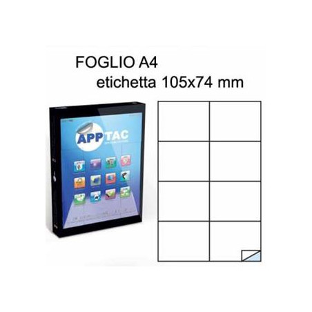 Etichette su A4 105X74 100fg 8 etichette a foglio