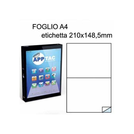 Etichette su A4 210X148,5 100fg 2 etichette a foglio