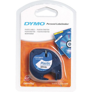 Nastro Dymo letratag plastica bianco