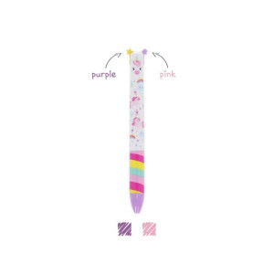 Penna  two-color ballpoint pen unicorno Legami