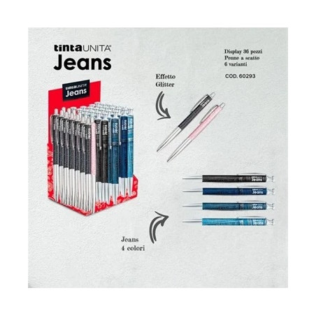 Penna in acciaio TU JEANS TINTA UNITA
