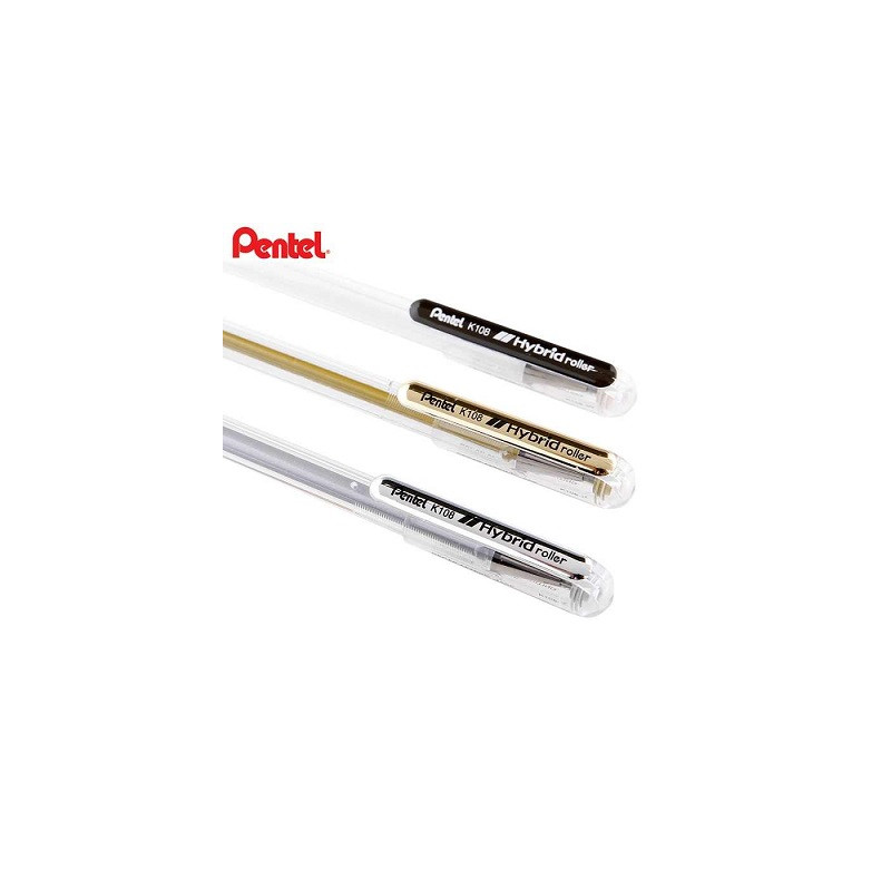Penna Pentel Gel Hybrid argento 0,7