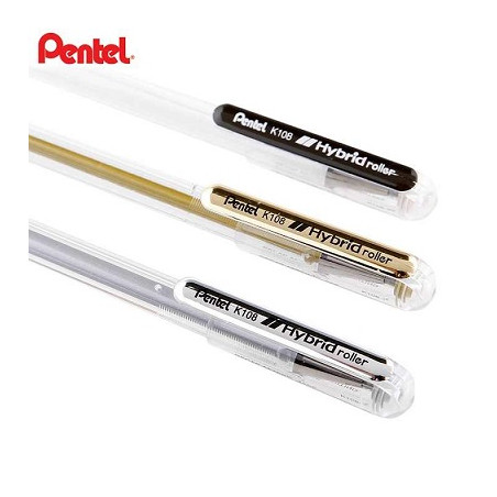 Penna Pentel Gel Hybrid argento 0,7