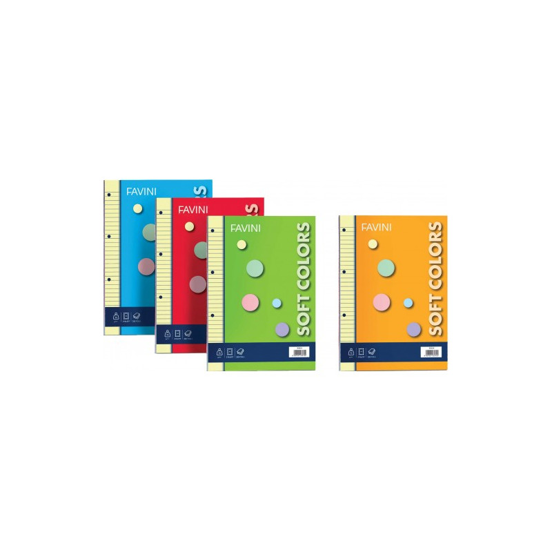 Ricambi A4 colorati 1 rigo 100fg assortiti