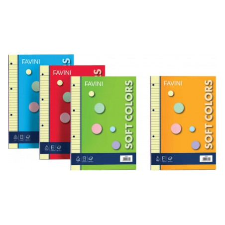 Ricambi A4 colorati 1 rigo 100fg assortiti