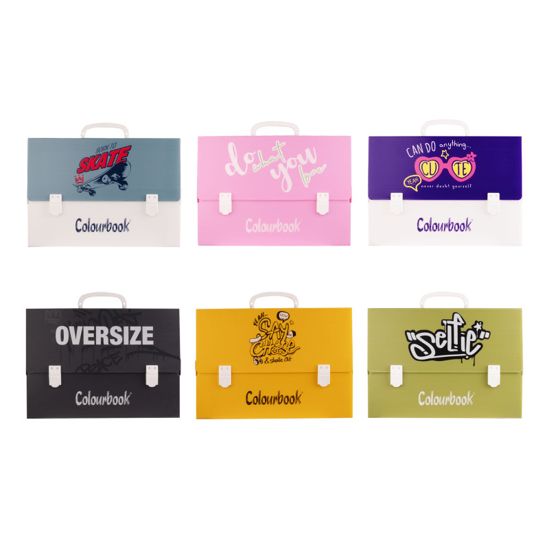 Valigetta Cartella polionda 35x50 2 chiusure  Funny and bears 35x50 Colourbook