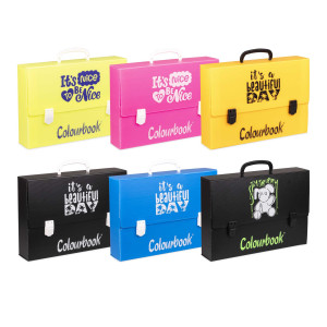 Valigetta cartella polionda 35x50 2 chiusure colourbook  power flower (list.€ 9,5)