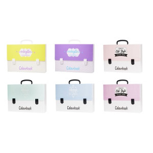 Valigetta Cartella Polionda 35x50 2 chiusure Colourbook pastellosa(list.€8,50)