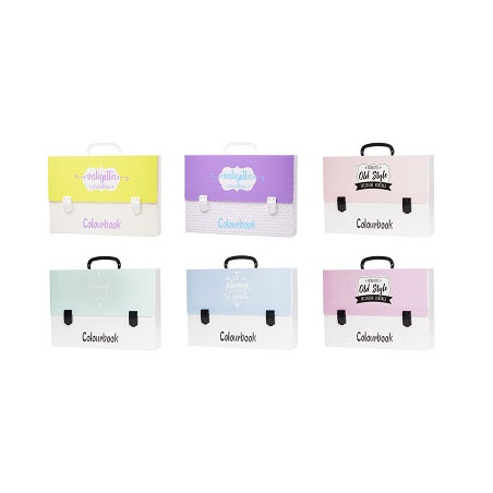 Valigetta Cartella Polionda 35x50 2 chiusure Colourbook pastellosa(list.€8,50)