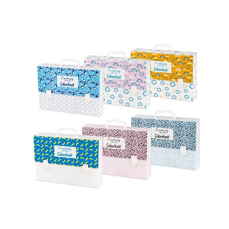 Valigetta cartella polionda d.5 2 chiusure colourbook creativity (7,90)