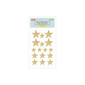 Stickers etichette in bustina stelle oro 3fg da 16