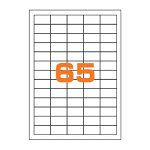 Etichette su A4 38X21,2 100fg 65 etichette a foglio
