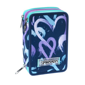 Astuccio 3 zip Seven crystal purple