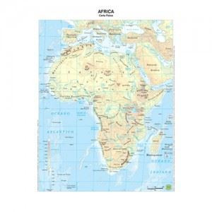 Cartina geografica da banco in carta AFRICA A3