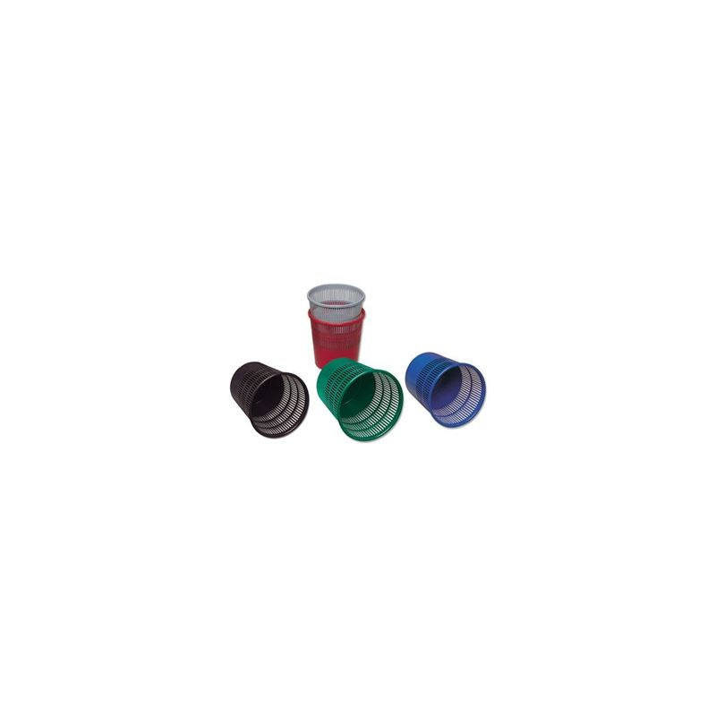 Cestino gettacarte in plastica aperto forato 16 litri 30X30h NERO