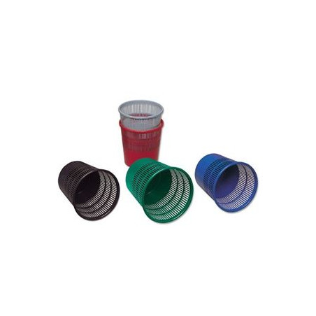 Cestino gettacarte in plastica aperto forato 16 litri 30X30h NERO