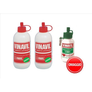 Colla Vinilica Vinavil portachiavi
Colla Vinavil 100 gr. UHU 2X100gr. + Vinavillino 50gr. Omaggio