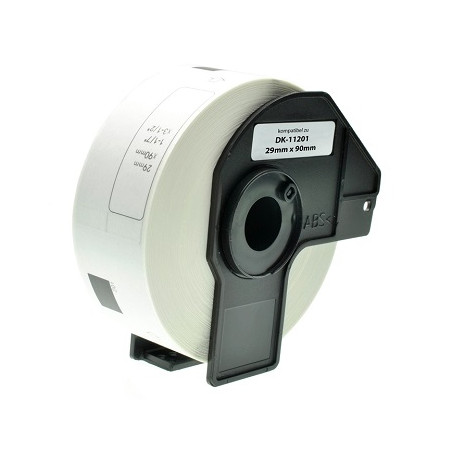 Etichette Brother 29mm x 90mm NERO / BIANCO - 400PZ