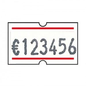 Etichette per prezzatrici 21X12 bianco riga rossa (solo a scatola da 49pz)