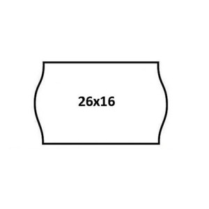 Etichette per prezzatrici 26X16 onda bianco