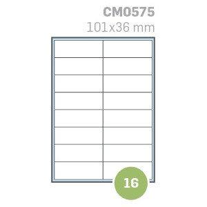 Etichette su A4 101X36 100fg 16 etichette a foglio