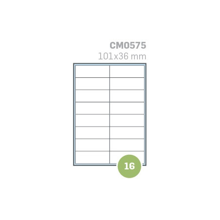 Etichette su A4 101X36 100fg 16 etichette a foglio