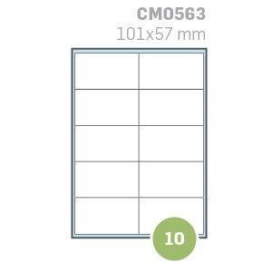 Etichette su A4 101X57 100fg da 10pz