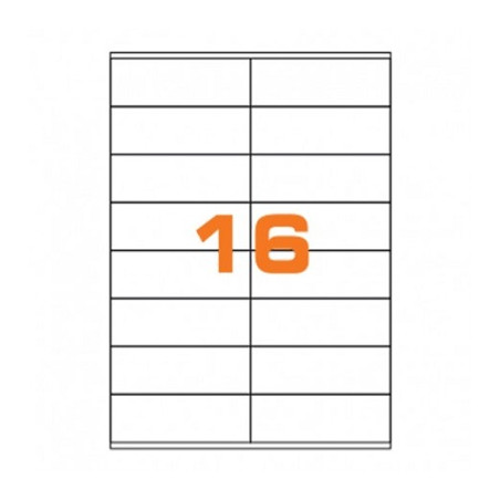 Etichette su A4 105x36 100fg 16 etichette a foglio