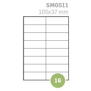 Etichette su A4 105x37 100fg 16 etichette a foglio