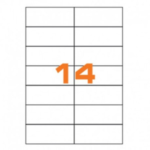 Etichette su A4 105x42,3 100fg 14 etichette a foglio