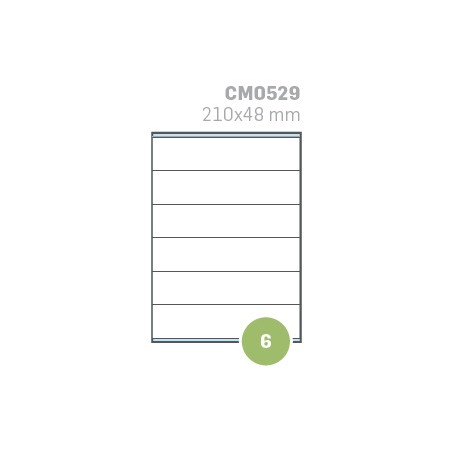 Etichette su A4 210X48 100fg 6 etichette a foglio