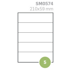 Etichette su a4 210x59 100fg 5 etichette a foglio