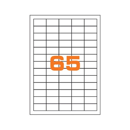 Etichette su A4 38X21,2 100fg 65 etichette a foglio