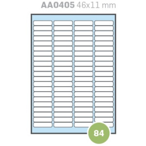 Etichette su A4 46x11 100fg 84 etichette a foglio
