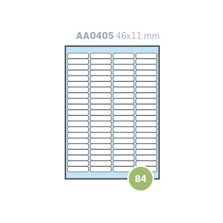 Etichette su A4 46x11 100fg 84 etichette a foglio