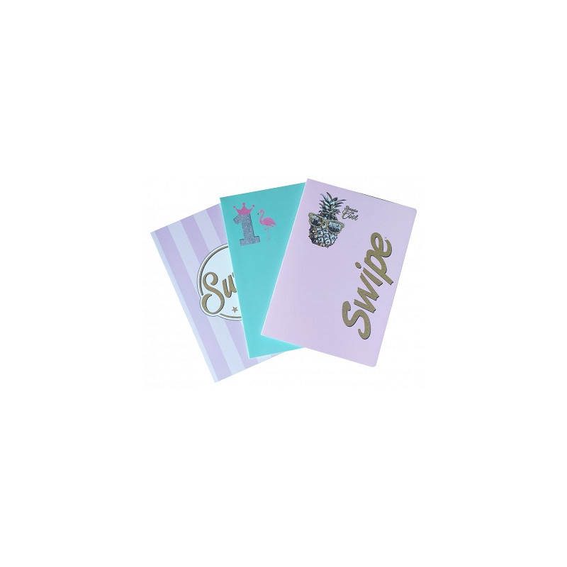 Maxi quaderno SWIPE Glamour 60fg / 120pg - rigo 10mm