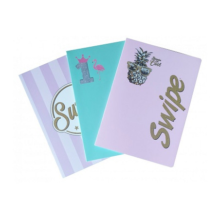 Maxi quaderno SWIPE Glamour 60fg / 120pg - rigo Q