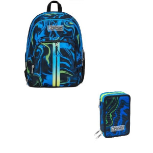 OFFERTA Kit Zaino + astuccio 3 zip seven multi-shade boy