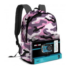 OFFERTA Zaino PRODG rosa camouflage CON TELECAMERA