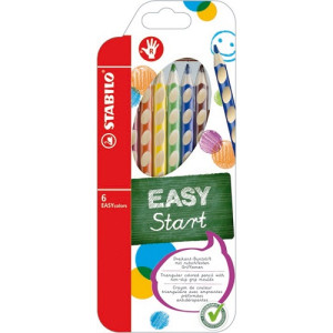Pastelli / Matite colorate ergonomiche 
per destrosi 6pz