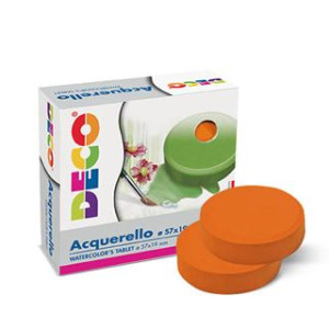 Pastiglia di acquerello arancio