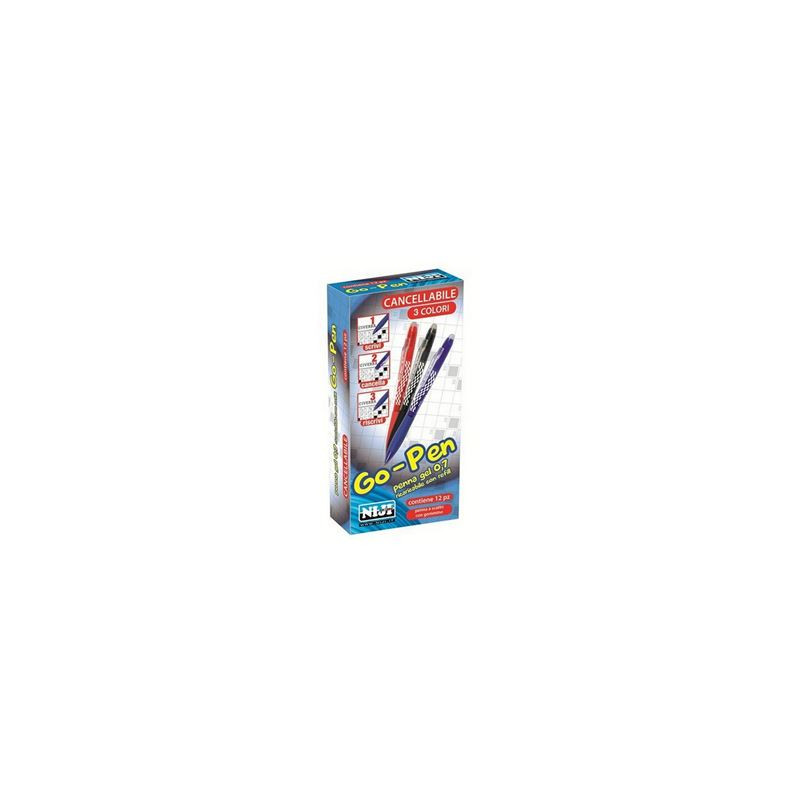 Penna tipo frixion niji blu a scatto cancellabile ricaricabile-con inchiostro gel termosensibile