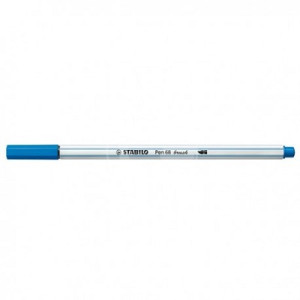 Pennarello Stabilo Pen 68 Brush Blu Scuro