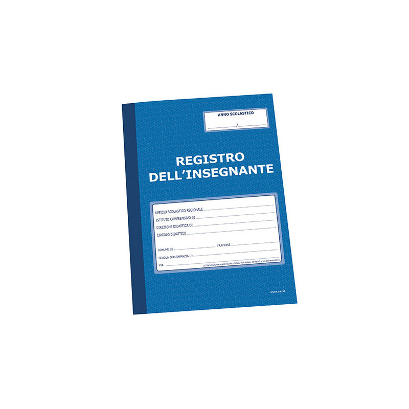 Registro dell'insegnante blu