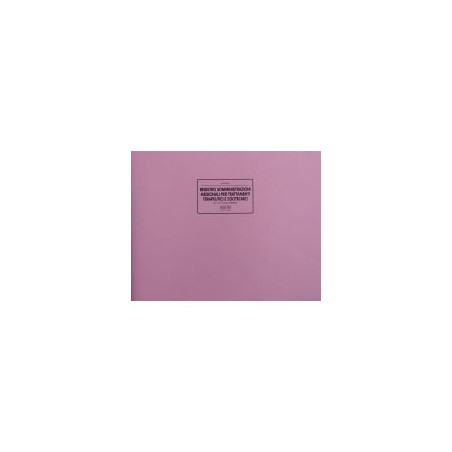 Registro somministrazione medicinali per trattamenti terapeutici e zootecnici (Copertina Rosa) 46 pagine numerate