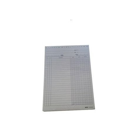 Schede carico/scarico/esistenza 15base x 21H 100pz