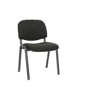 Sedia fissa per ufficio da attesa, struttura in metallo, seduta eschienale in tessuto neroMisure d'ingombro.: 54x59xH79 cm