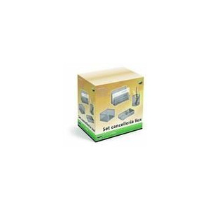Set da scrivania in metallo rete silver 4 pz lebez