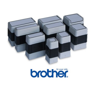 Timbro brother autoinchiostrante digitale completo 14mmx38mm blu